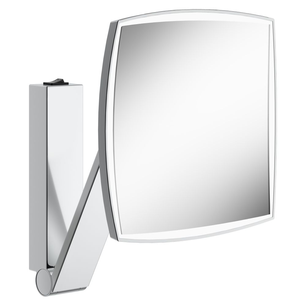 Miroir de toilette Keuco iLook_move, rectangulaire, éclairé, avec interrupteur basculant, finition aluminium, 17613179004