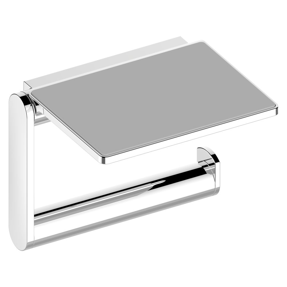 Porte-papier toilette Keuco Plan pivotant avec étagère, chromé, 14973010000