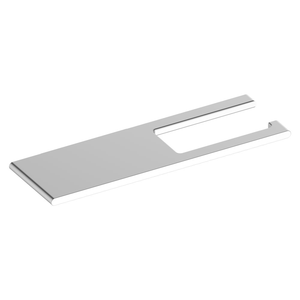 Porte-rouleau de papier toilette Keuco Edition 400 avec rangement, forme ouverte, avec kit de fixation, argent anodisé, 11573170000