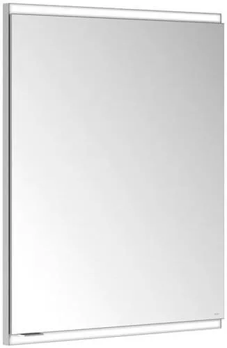 Meuble miroir Royal Modular 2.0 Keuco 1 porte droite, éclairé, encastrable mural, 1 prise, 600x700x120 mm, argent anodisé
