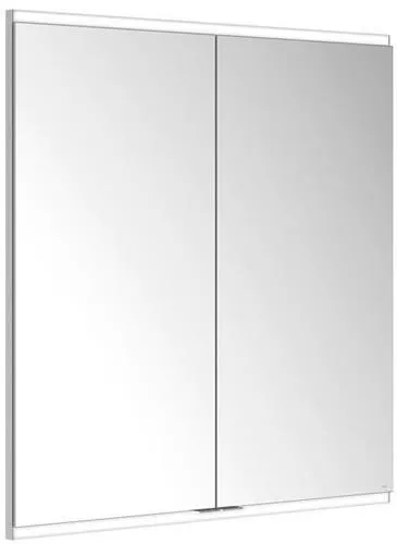 Keuco Royal Modular 2.0 Armoire miroir 2 portes, éclairée, encastrable, 900x900x120 mm, argent brossé