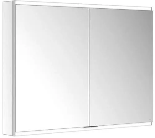 Keuco Royal Modular 2.0 Armoire miroir 2 portes, éclairée, en saillie murale, 1 prise/1x USB, 1000x700x120 mm, argenté anodisé