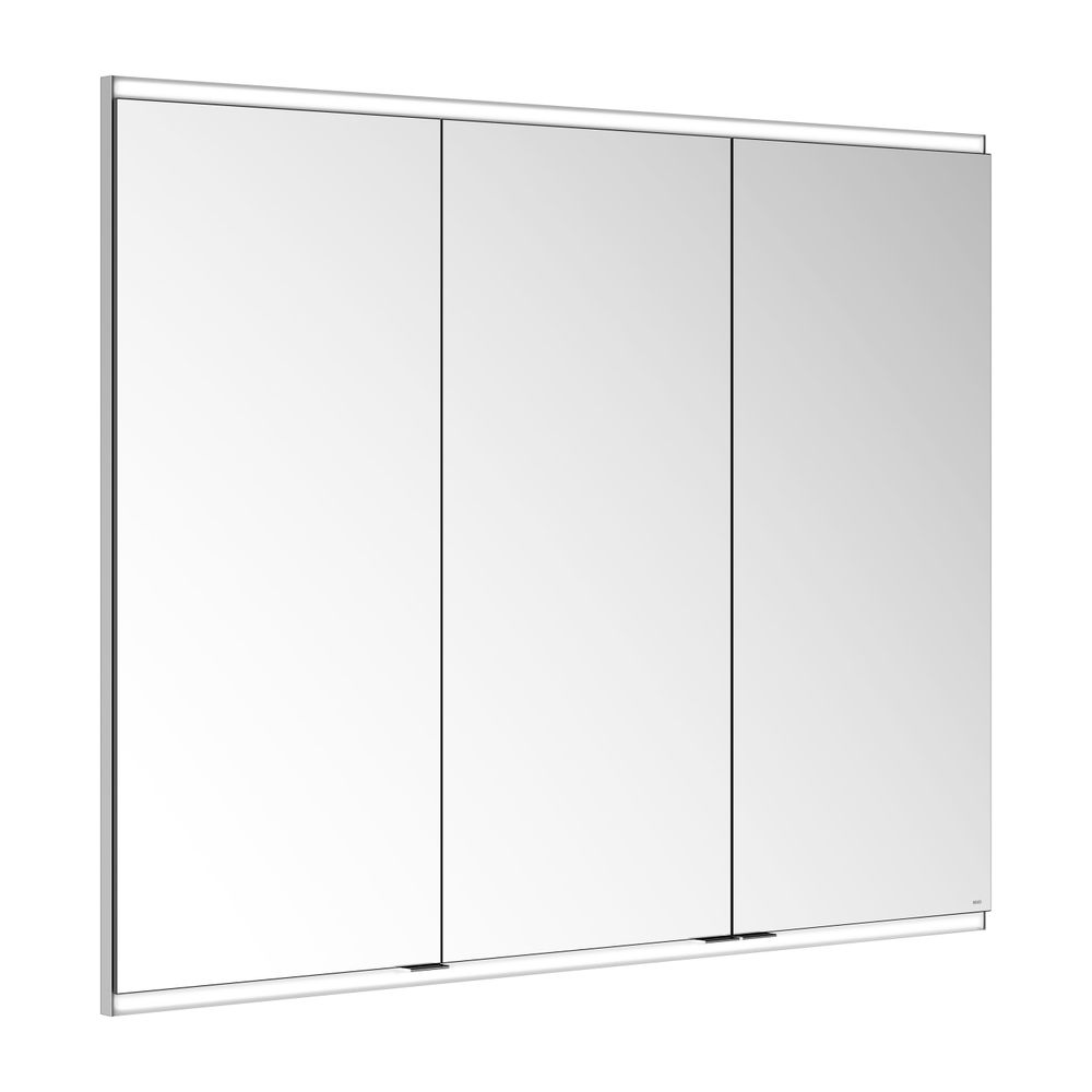 Keuco Royal Modular 2.0 Armoire miroir 3 portes, éclairée, encastrable, 1200x900x120 mm, argent anodisé