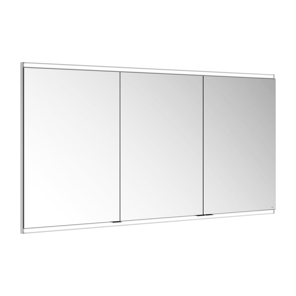 Meuble miroir Keuco Royal Modular 2.0 3 portes, éclairé, encastrable, 1500x700x120 mm, argent anodisé
