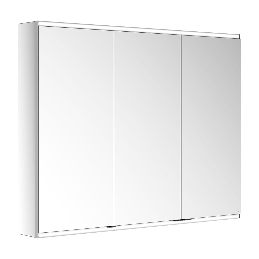 Meuble miroir Keuco Royal Modular 2.0 3 portes, éclairé, montage mural, 1200x900x160mm, argent anodisé