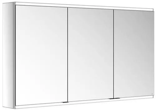 Keuco Royal Modular 2.0 Armoire miroir 3 portes, éclairée, pose en saillie, 1300x700x160 mm, argent anodisé