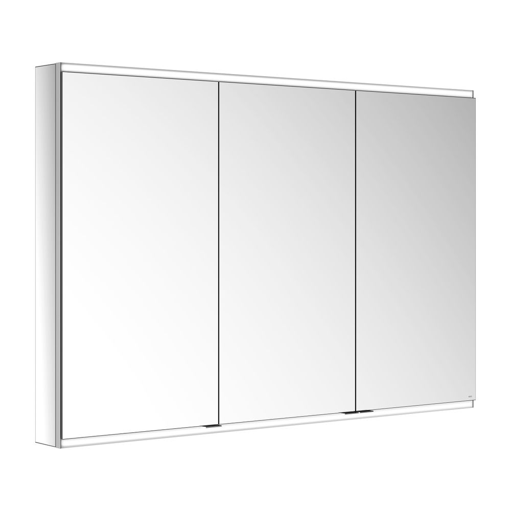 Keuco Royal Modular 2.0 Armoire miroir 3 portes, éclairée, montage mural, 1400x900x120 mm, argenté anodisé