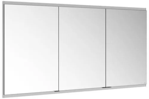 Keuco Royal Modular 2.0 Armoire miroir, 3 portes, sans éclairage, encastrable, 2 prises, 1500x700x160mm, argent anodisé