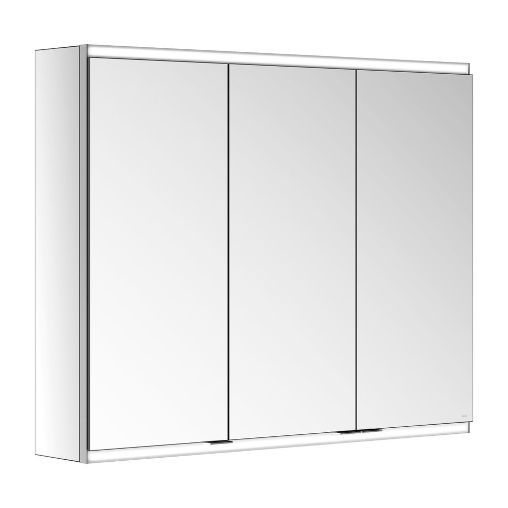 Keuco Royal Modular 2.0 Armoire miroir 3 portes, éclairée, pose en saillie, 900x700x160mm, argent anodisé