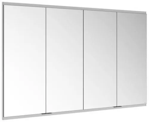 Keuco Royal Modular 2.0 Armoire miroir, 4 portes, sans éclairage, encastrable, 1600x900x160mm, argent anodisé