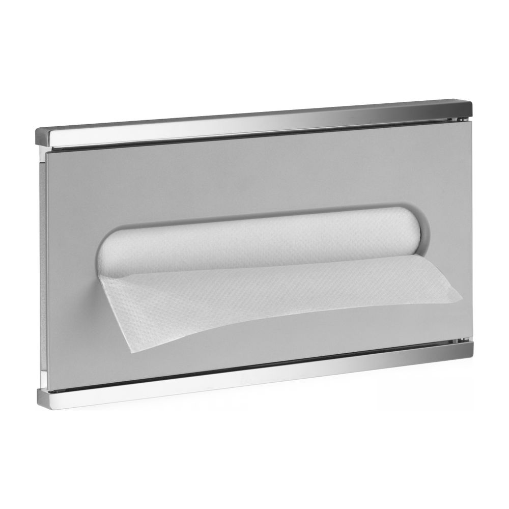 Keuco Plan Integral Module Lavabo 4 Distributeur de papier toilette encastré Z-Faltung, ouverture à droite, profondeur d'encastrement 125 mm, chromé/aluminium argent