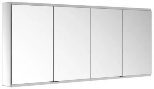 Keuco Royal Modular 2.0 Armoire miroir 4 portes, non éclairée, montage mural en saillie, 1700x700x160 mm, argent anodisé