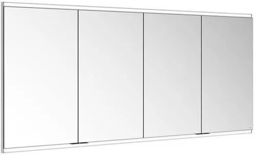 Keuco Royal Modular 2.0 Armoire miroir 4 portes, avec éclairage, encastrable, 2 prises/2x USB, 1700x700x120 mm, argent anodisé