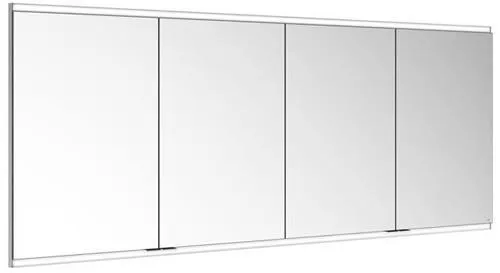 Keuco Royal Modular 2.0 Armoire miroir 4 portes, avec éclairage, encastrable, 4 prises, 1900x700x120 mm, argent anodisé