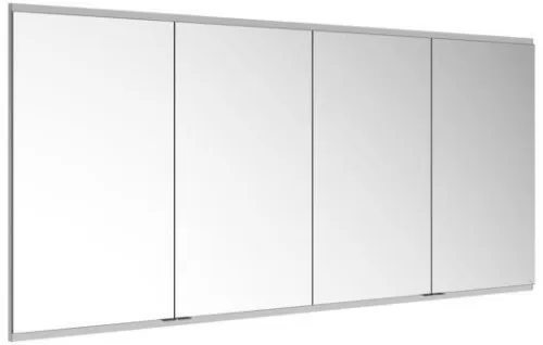 Keuco Royal Modular 2.0 Armoire miroir, 4 portes, sans éclairage, pose encastrée, 2 prises/2x USB, 2100x900x120 mm, argent anodisé