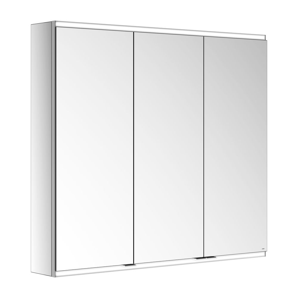 Keuco Royal Modular 2.0 Armoire miroir 3 portes, éclairée, pose en saillie, 1050x900x160mm, argent anodisé