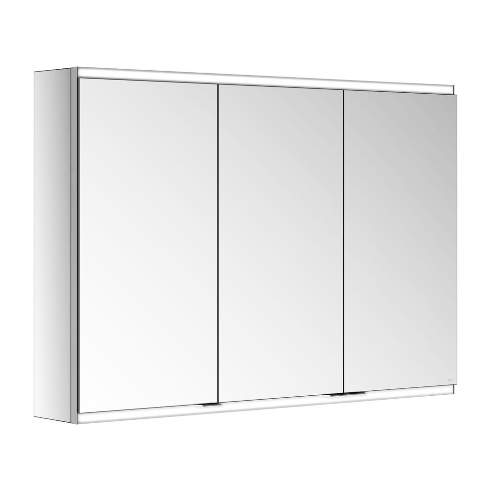 Meuble miroir Keuco Royal Modular 2.0 3 portes, éclairé, pose en saillie, 1050x700x160 mm, argent anodisé