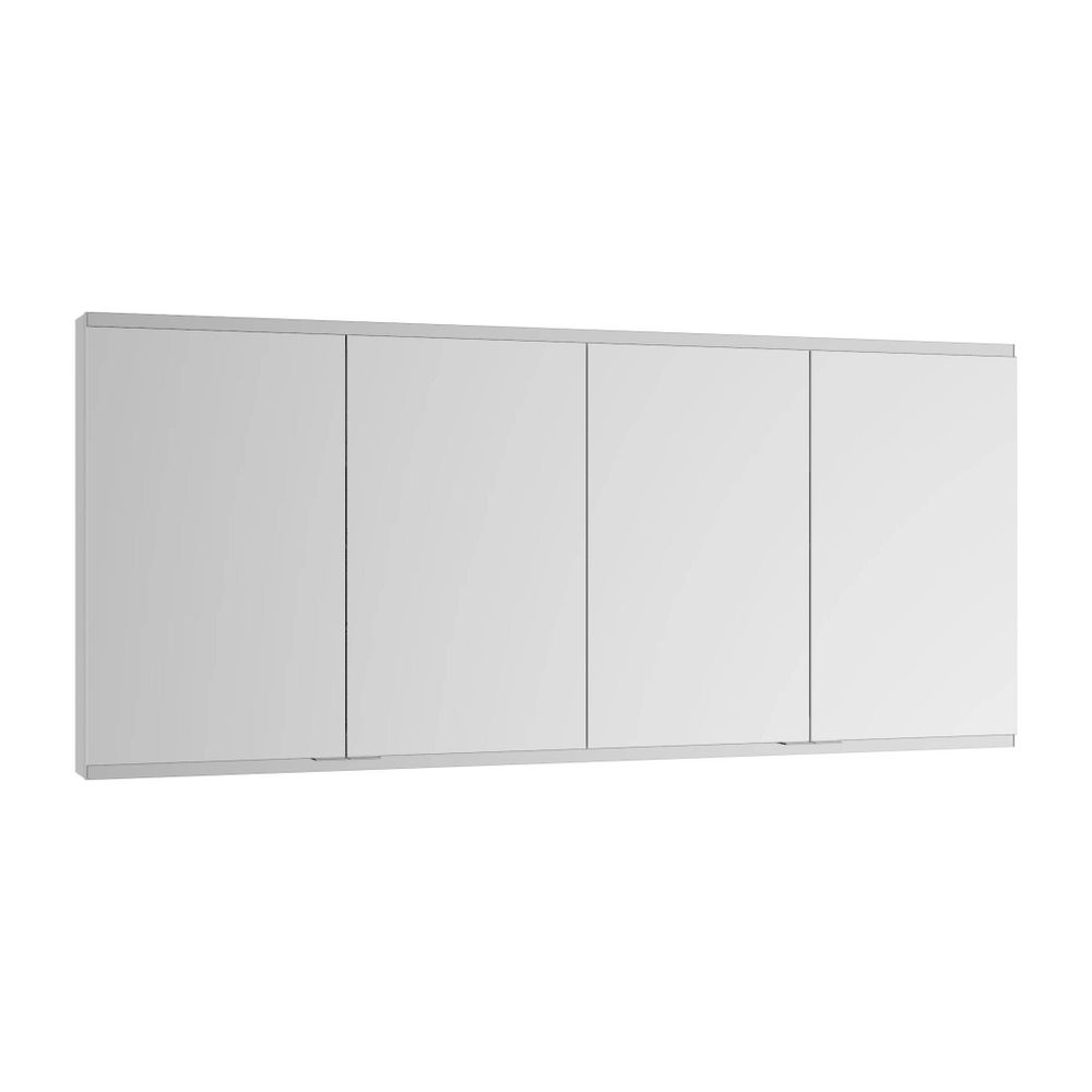 Keuco Royal Modular 2.0 Armoire miroir, 4 portes, sans éclairage, fixation murale, 1750x900x120mm, argent anodisé