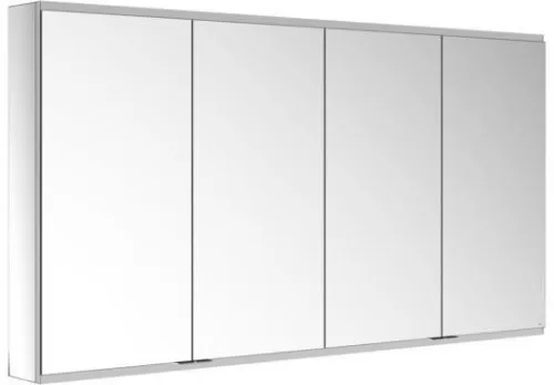 Meuble miroir Royal Modular 2.0 Keuco 4 portes, non éclairé, pose en saillie, 4 prises, 1750x900x160 mm, argent anodisé