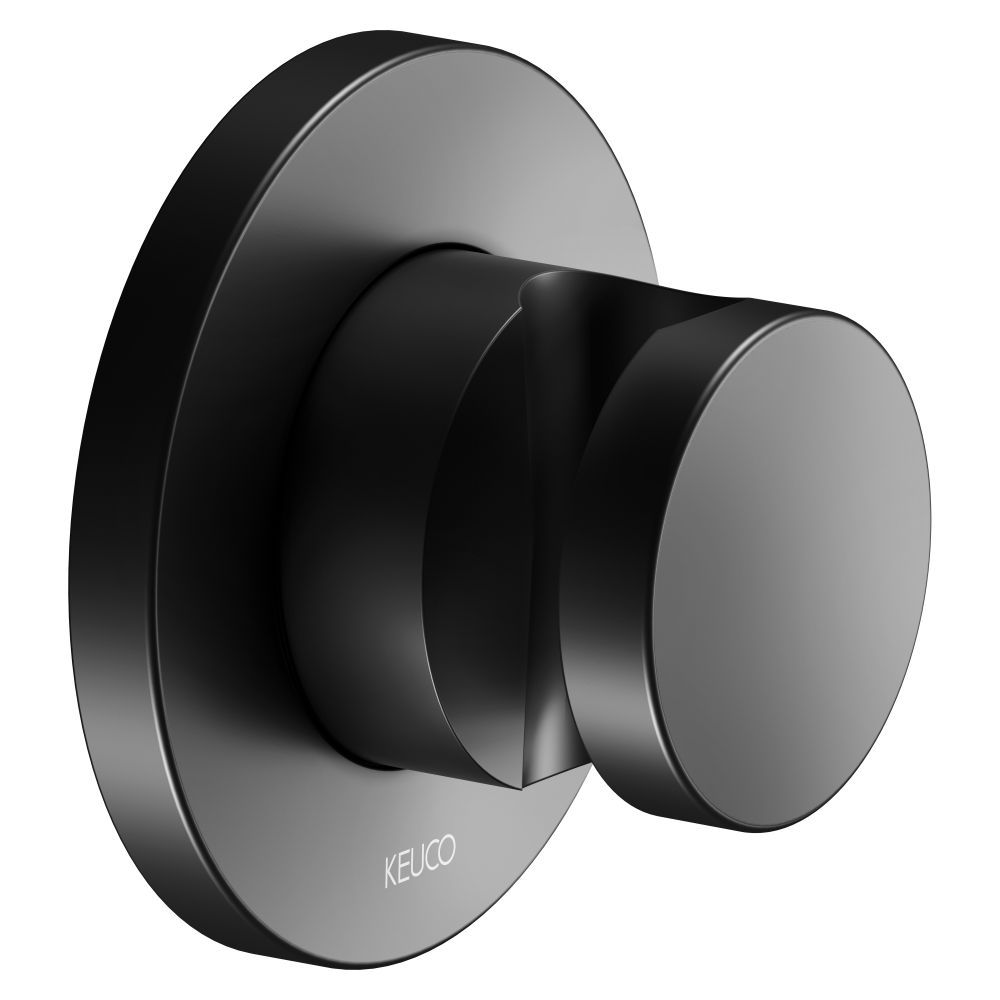 Support de pommeau Ixmo Keuco, rosace ronde, avec kit de fixation, noir mat, 59591370001