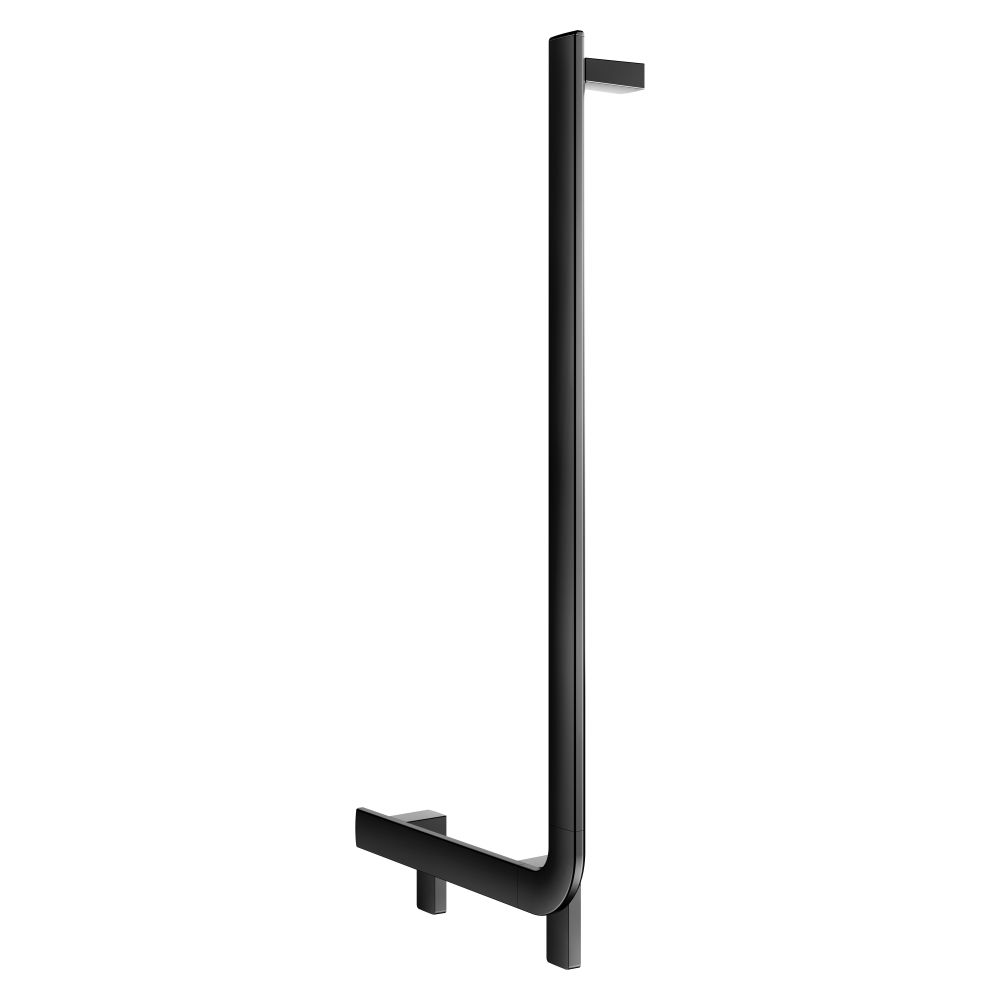Keuco Axess Winkelgriff 90 degrés à droite, 400/800 mm, avec 2 jeux de fixation 1, noir mat, 35006370801