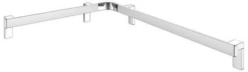 Keuco Axess Barre de douche et de baignoire droite, 600/800 mm, avec 3x kit de fixation 1, argent anodisé, 35011176801