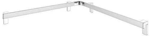 Keuco KE Barre de douche et de baignoire AXESS 35011, 850/850mm argent anodisé