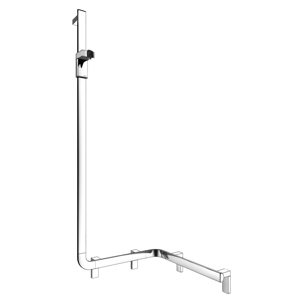 Barre de douche Keuco Axess avec tige de douche à gauche, 550x550x1301 mm, avec 3 jeux de fixation 1, chromée, réf. 35008016602