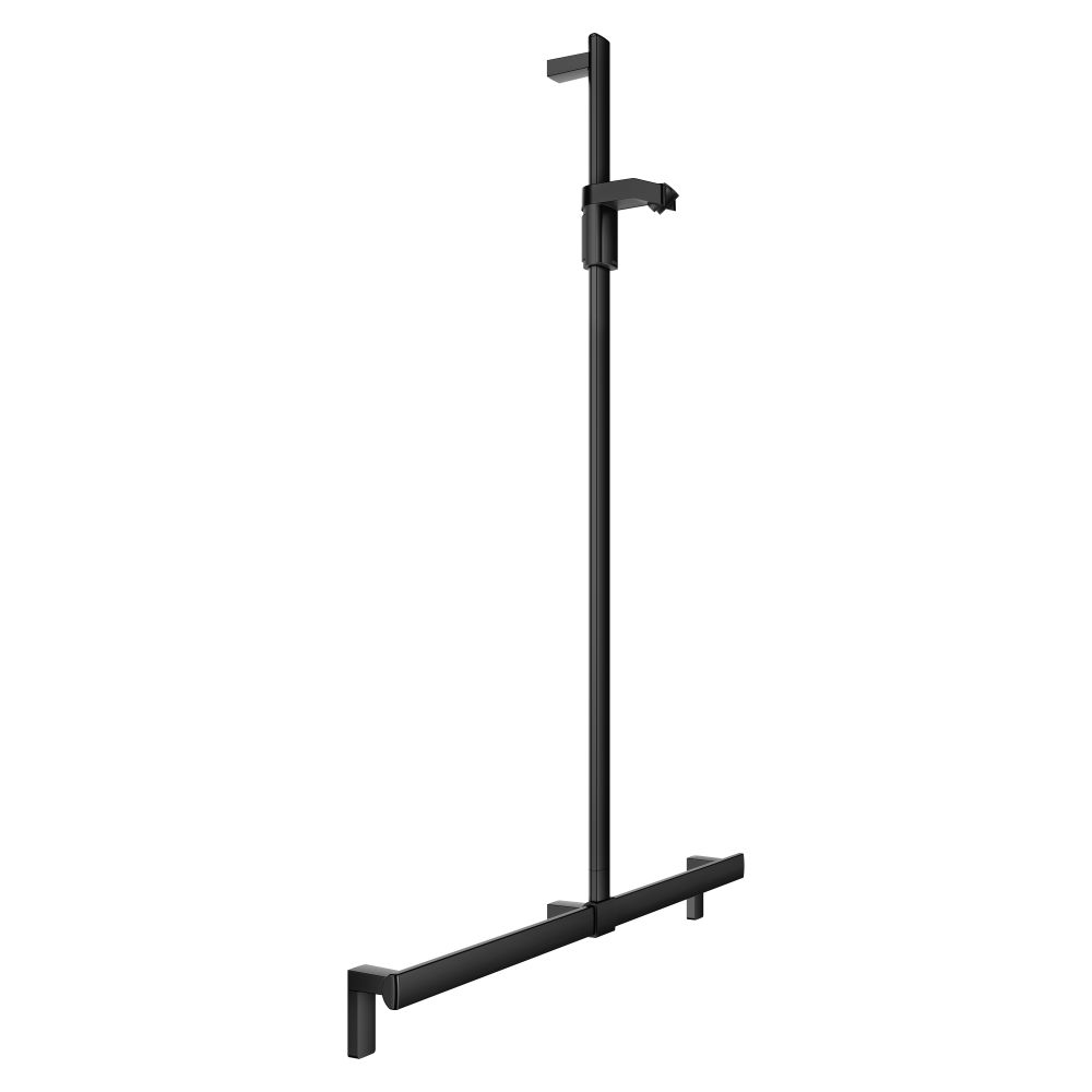 Barre de douche Keuco Axess avec tige de douche, 1000/1301 mm, avec 2 kits de fixation, Noir mat, 35014371013