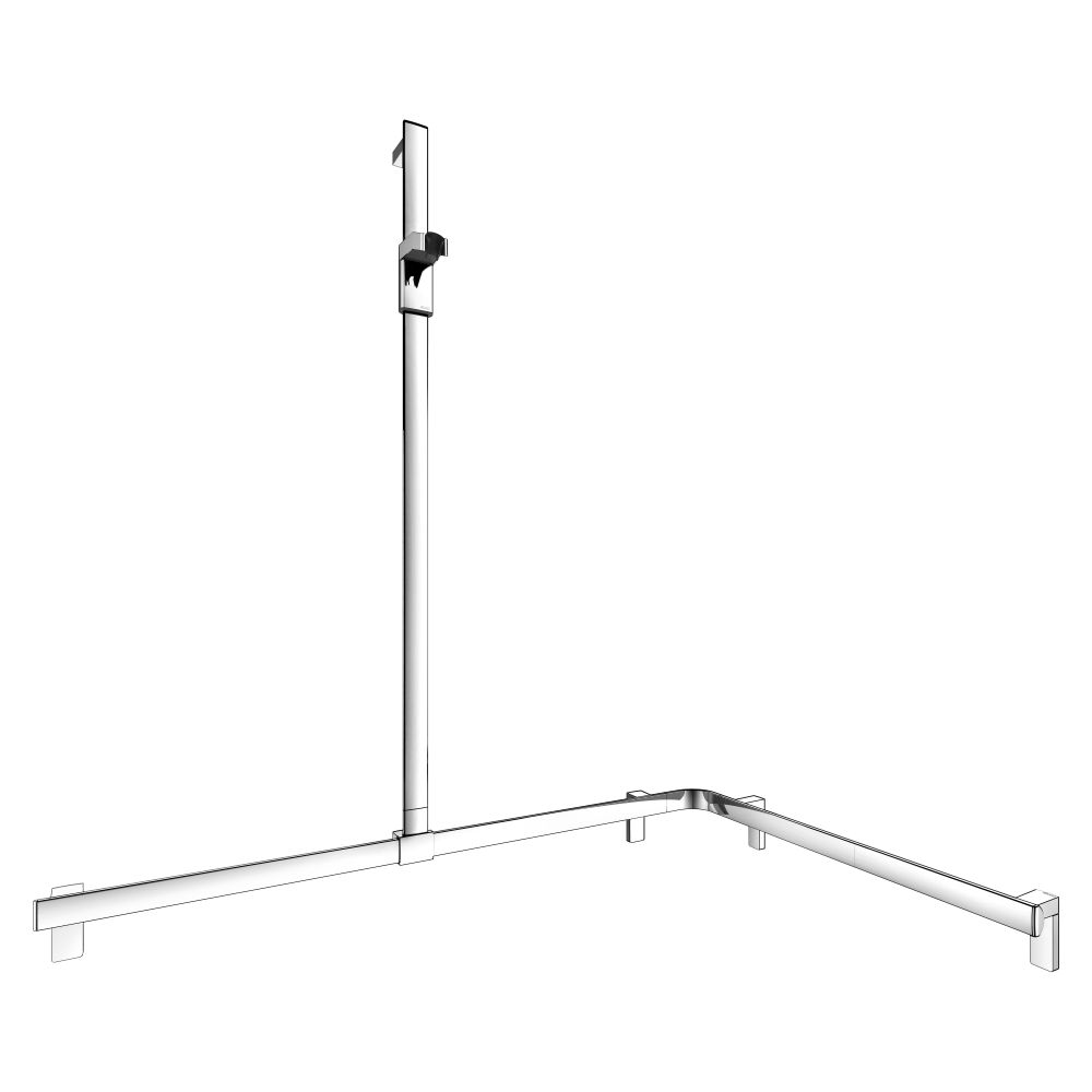 Keuco Axess Barre de douche avec colonne de douche gauche, 1150x850x1301 mm, avec 4 jeux de fixation 1, chromé, 35015010302