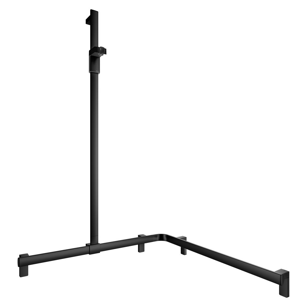Barre de douche avec colonne de douche Axess de Keuco, gauche, 850x850x1301 mm, avec 4 jeux de fixation 1, noir mat, 35015370102