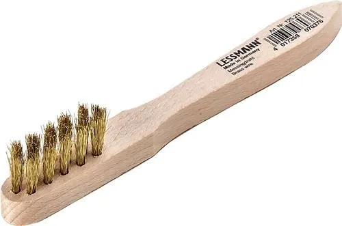 Lessmann Brosse à bougies d'allumage Longueur 150 mm 0,15 mm fil de laiton torsadé 3 rangées