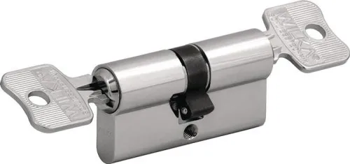 Serrure à double cylindre profilé Wilka 1463 30/45mm NuG à serrure des deux côtés