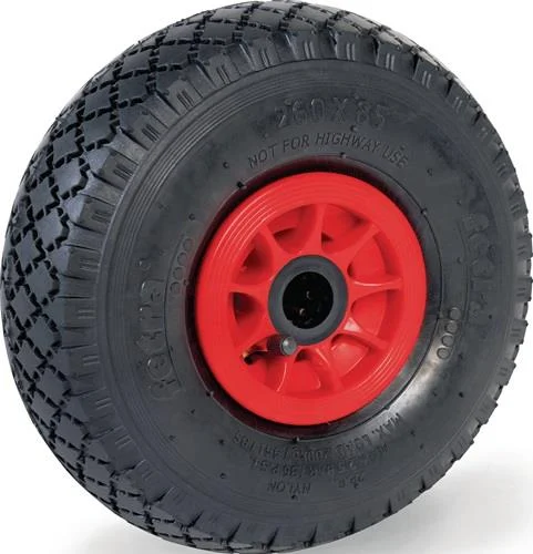 Roue pneumatique 70107 D.260mm Trgf.200kg Roue de rechange Bloc 2 PR Roulements à rouleaux FETRA
