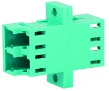 Telegärtner Coupleur LC Duplex, multimode et monomode, douille en céramique, boîtier en plastique, montage par vis et enclenchement (100007147)