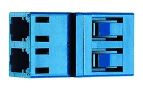 Coupleur Telegärtner LC Duplex, multimode, douille en zircone, boîtier plastique, violet érika, certifié GHMT PVP Level 2, bleu (100007166)