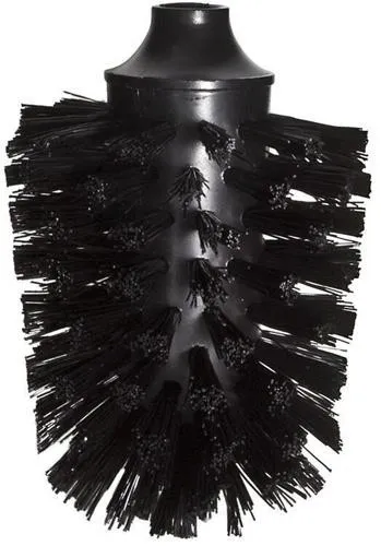 Tête de brosse noire en plastique mat pour système 2 loft aura 70x107 mm EMCO