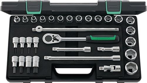 Jeu de douilles à cliquet Stahlwille 52/54/25/6 31 pièces 1/2" SW 8-32 mm nombre de dents 36 6 pans - 96031239