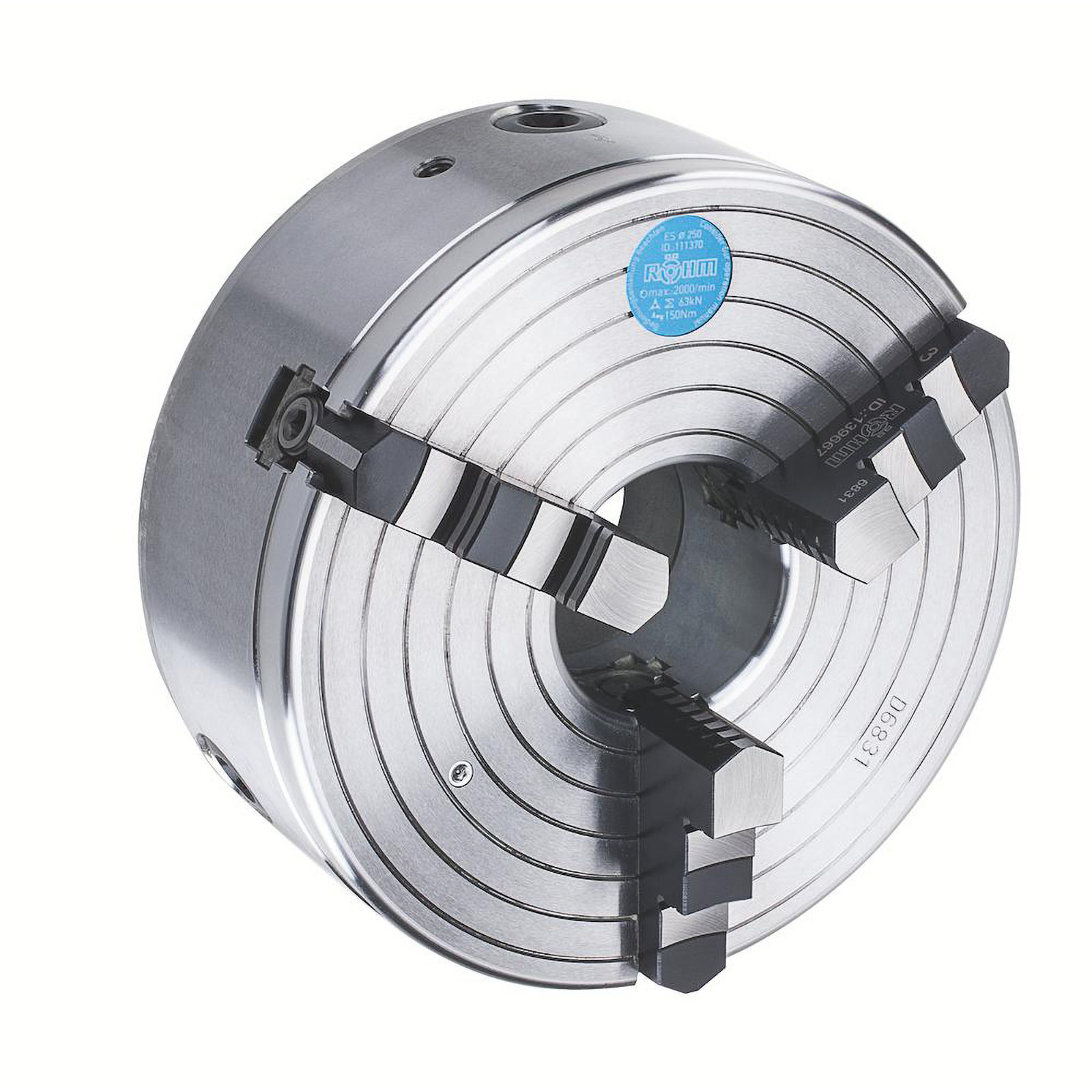 Mandrin à spirale ES 160, 3 mors, DIN 6351, corps en acier - Röhm 111360