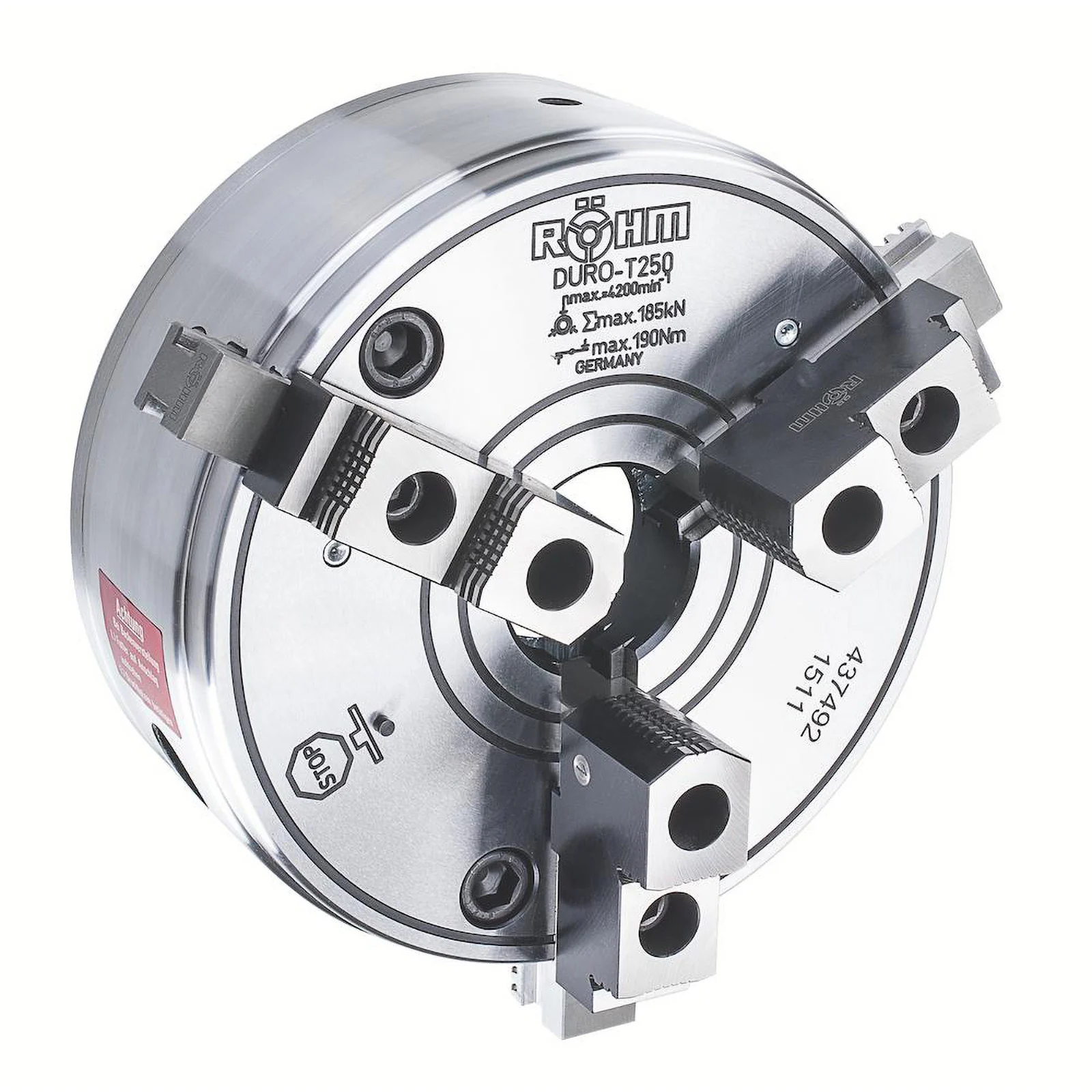 Mandrin Röhm DURO-T 315, KK 6, ISO 702-2, Camlock, mâchoires de base et rapportées - 437661