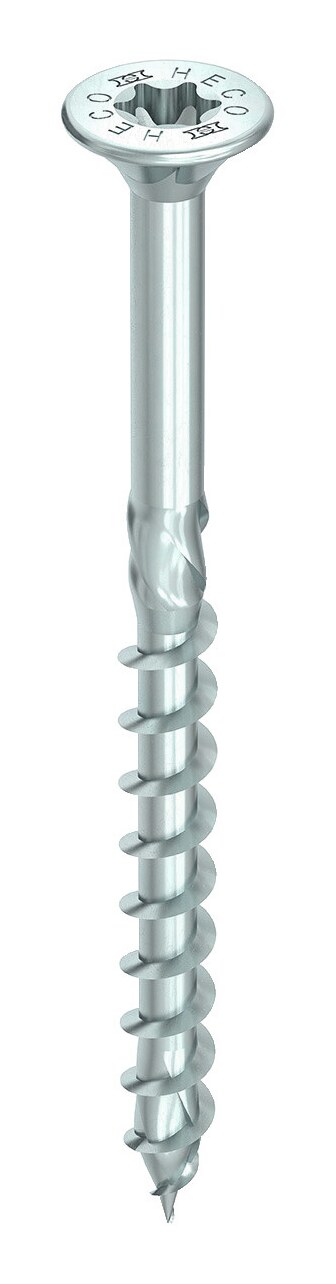 HECO TOPIX-plus, tête fraisée avec poches de fraisage, T-Drive, T-25, filetage partiel, zingué bleu, A3K, VARIANTA — lot de 200 pièces