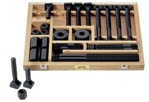 Jeu de vis de serrage Amf n°6520 pour rainure en T 22 mm M20 42 pièces