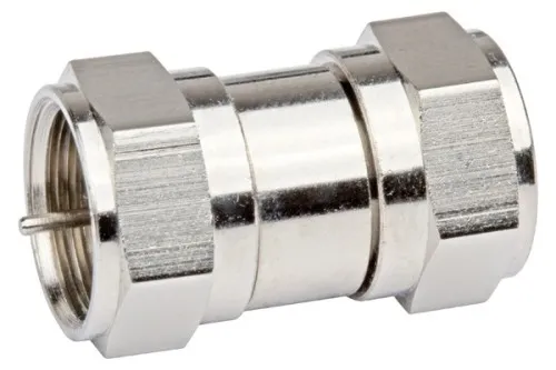 Double connecteur F Kathrein EMU 04, 75 Ohm, 90 dB, classe de blindage A, droit, mâle/mâle