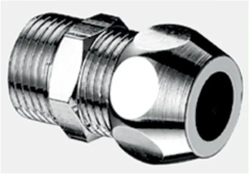 Raccord droit 1/2 pouce AG x 3/8 pouce AG, d:10, chromé