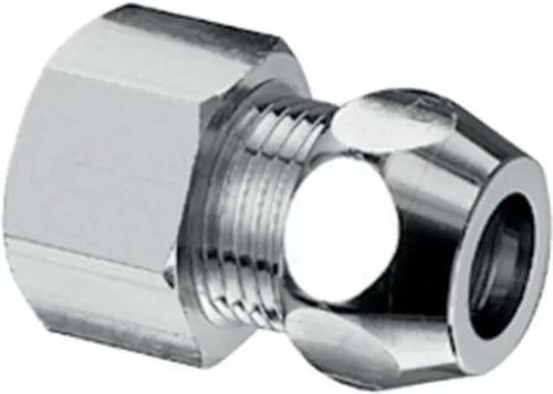 Raccord droit Schell DN 10 G 3/8" filetage intérieur x 3/8" filetage extérieur, Ø 10 mm, chromé
