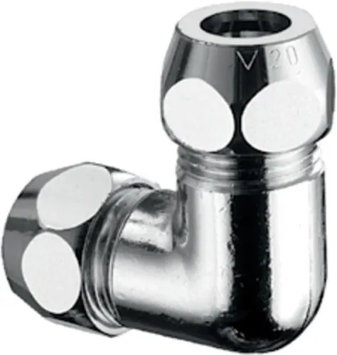 Double raccord d'angle SCHELL DN 10 G 3/8" AG x 3/8" AG, Ø 10 mm, chromé