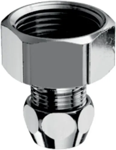 Raccord de compteur d'eau Schell avec dispositif de plombage, DN 10 G 3/8" - raccord DN 20 G 3/4" IG, chromé