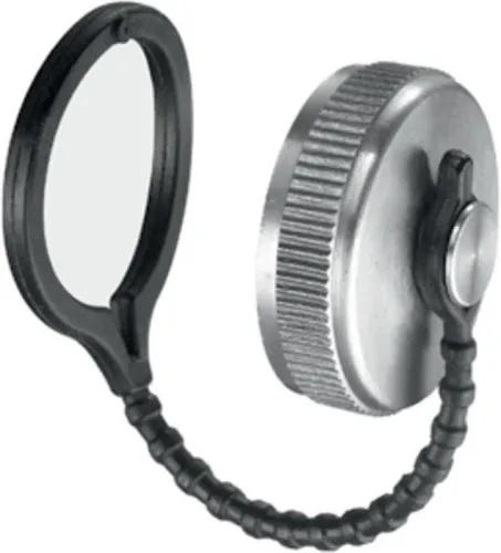 Bouchon de fermeture Schell avec chaîne, joint plat, G 1" filetage intérieur, laiton