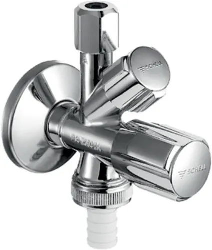 Robinet d'arrêt d'angle combiné Schell Comfort RV, DN 10 G 3/8", chromé