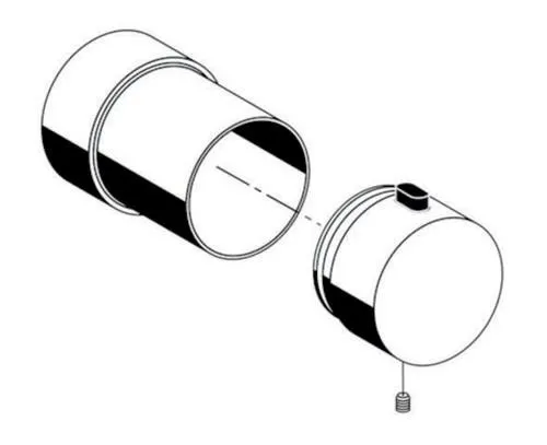 Bouton de commande LINUS chromé pour D-SC-T, D-E-T, laiton chromé